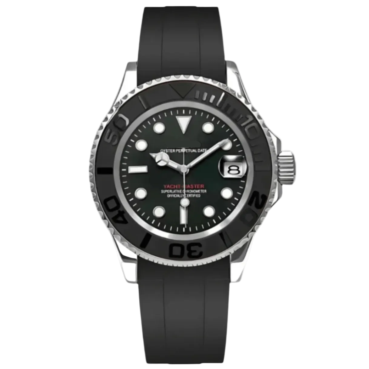 Yacht-Master I | Black & Silver Mod Watch