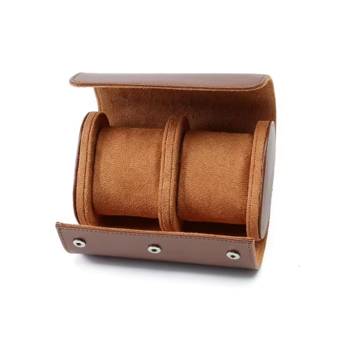 Leather Watch Roll - 1/2/3 Watches, Brown or Black