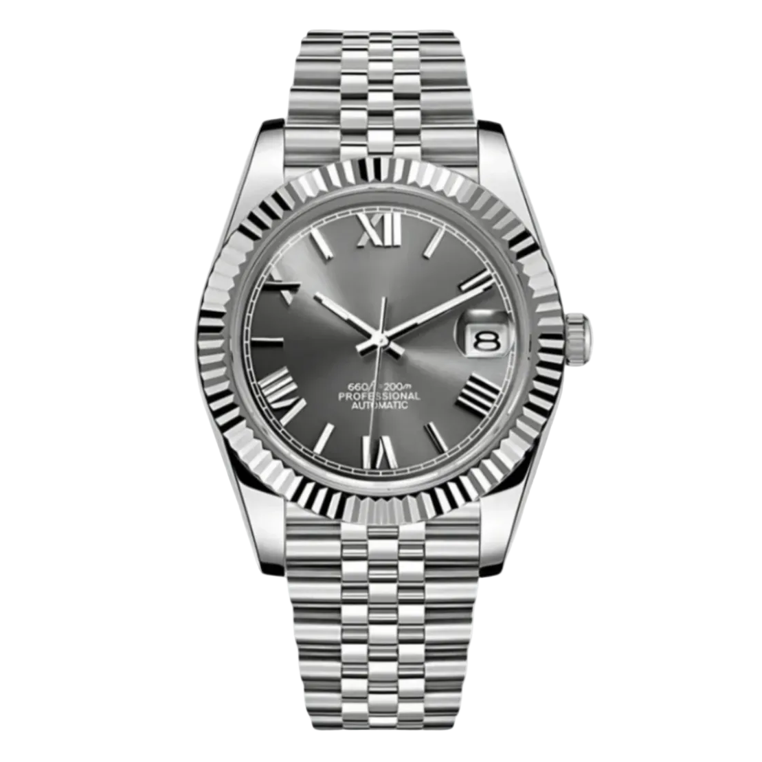 Datejust | Dark Silver Roman Numeral Mod Watch