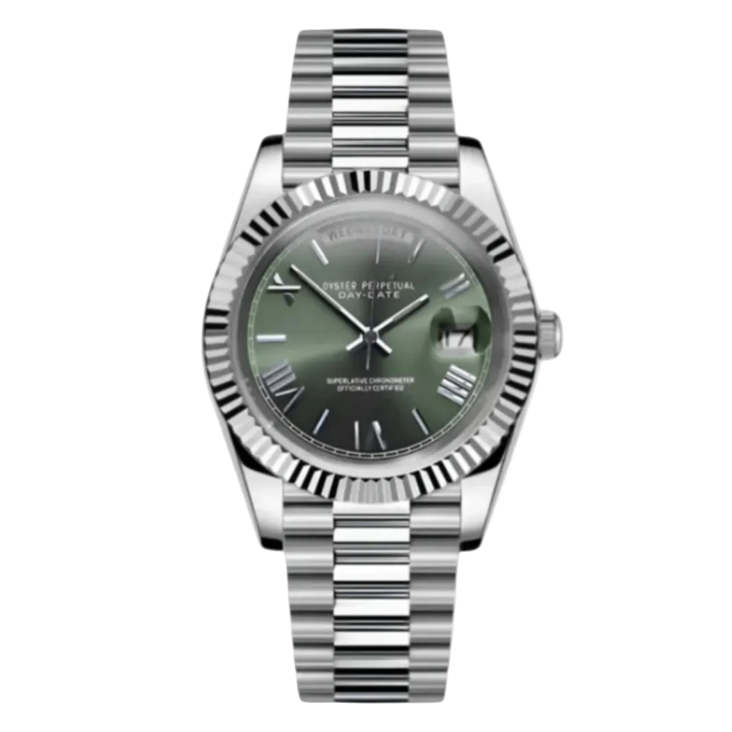 Day Date | Olive Roman Numeral Mod Watch
